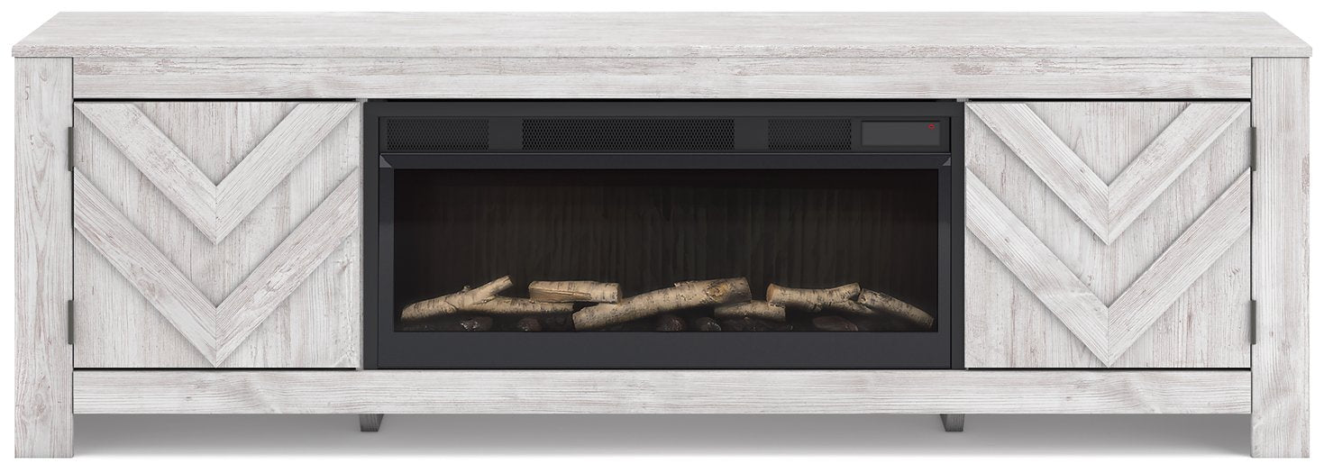 Cayboni 71" TV Stand with Electric Fireplace - Abundant Home Collections