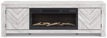 Cayboni 71" TV Stand with Electric Fireplace - Abundant Home Collections