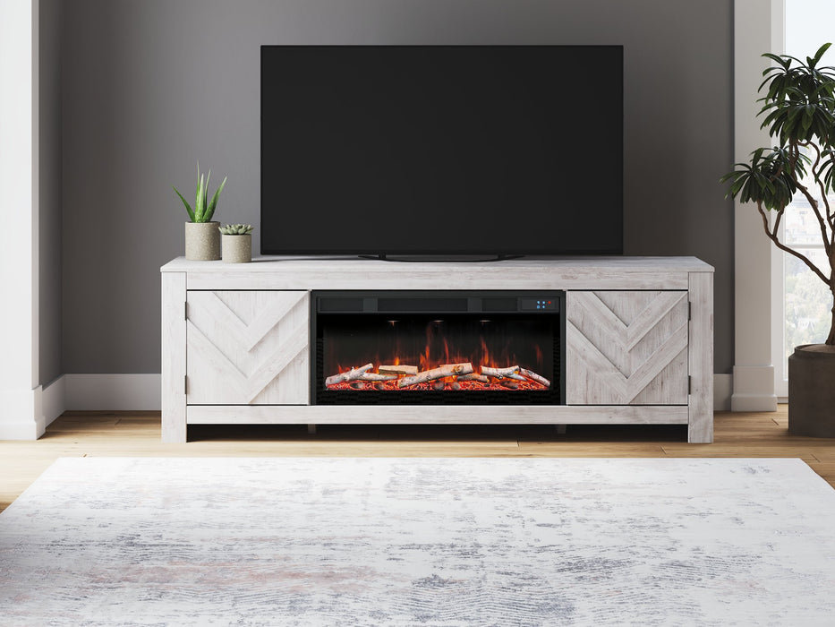 Cayboni 71" TV Stand with Electric Fireplace - Abundant Home Collections