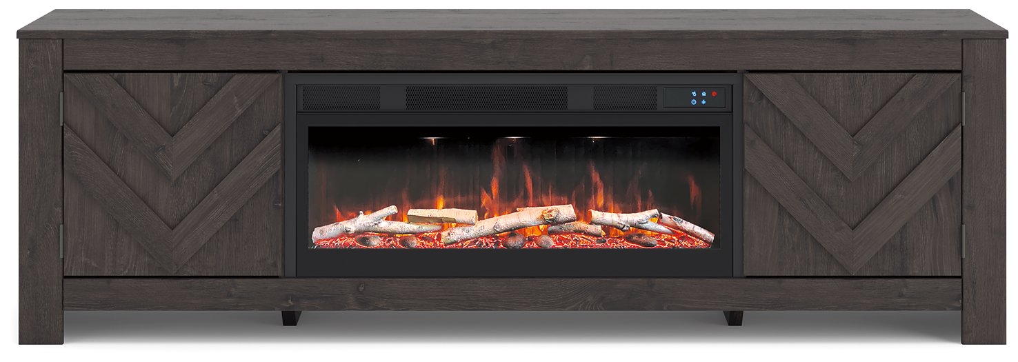 Cayboni 71" TV Stand with Electric Fireplace - Abundant Home Collections