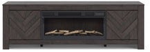Cayboni 71" TV Stand with Electric Fireplace - Abundant Home Collections
