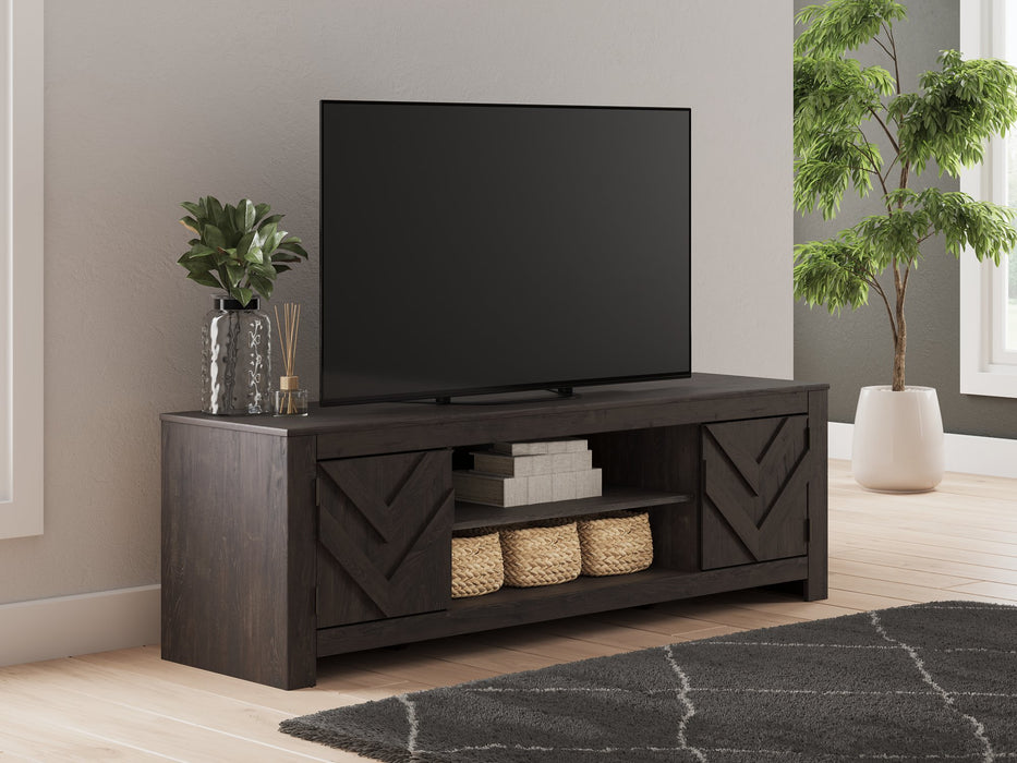Cayboni 71" TV Stand with Electric Fireplace - Abundant Home Collections
