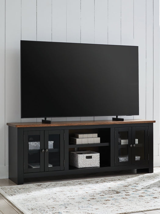 Wildenauer 76" TV Stand with Electric Fireplace - Abundant Home Collections