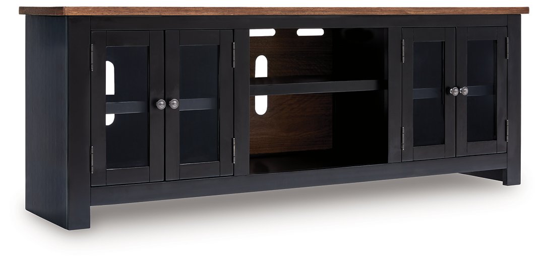 Wildenauer 76" TV Stand with Electric Fireplace - Abundant Home Collections