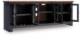 Wildenauer 76" TV Stand with Electric Fireplace - Abundant Home Collections