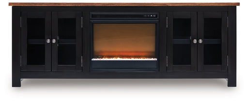 Wildenauer 76" TV Stand with Electric Fireplace - Abundant Home Collections