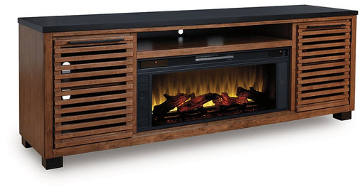 Kallari 84" TV Stand with Electric Fireplace - Abundant Home Collections