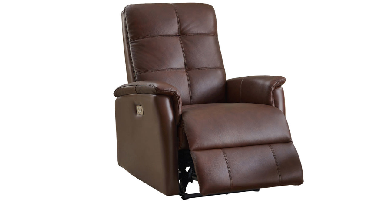 Logan Power Headrest Leather Recliner