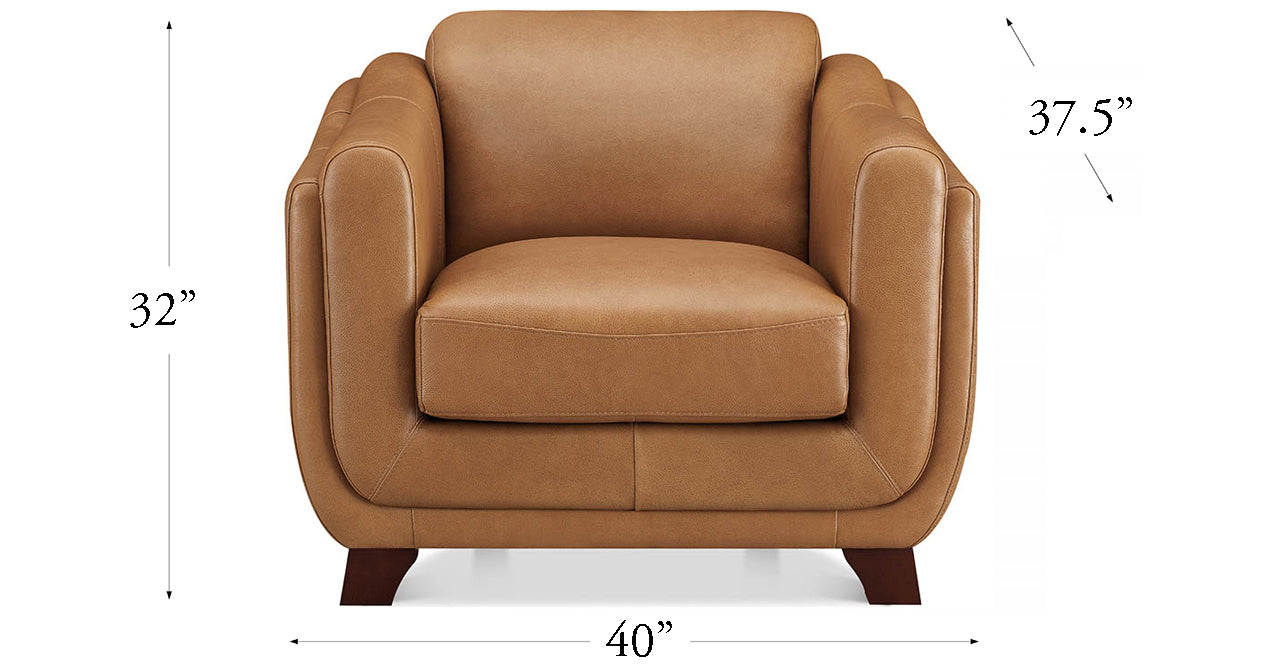 Omaha Leather Loveseat